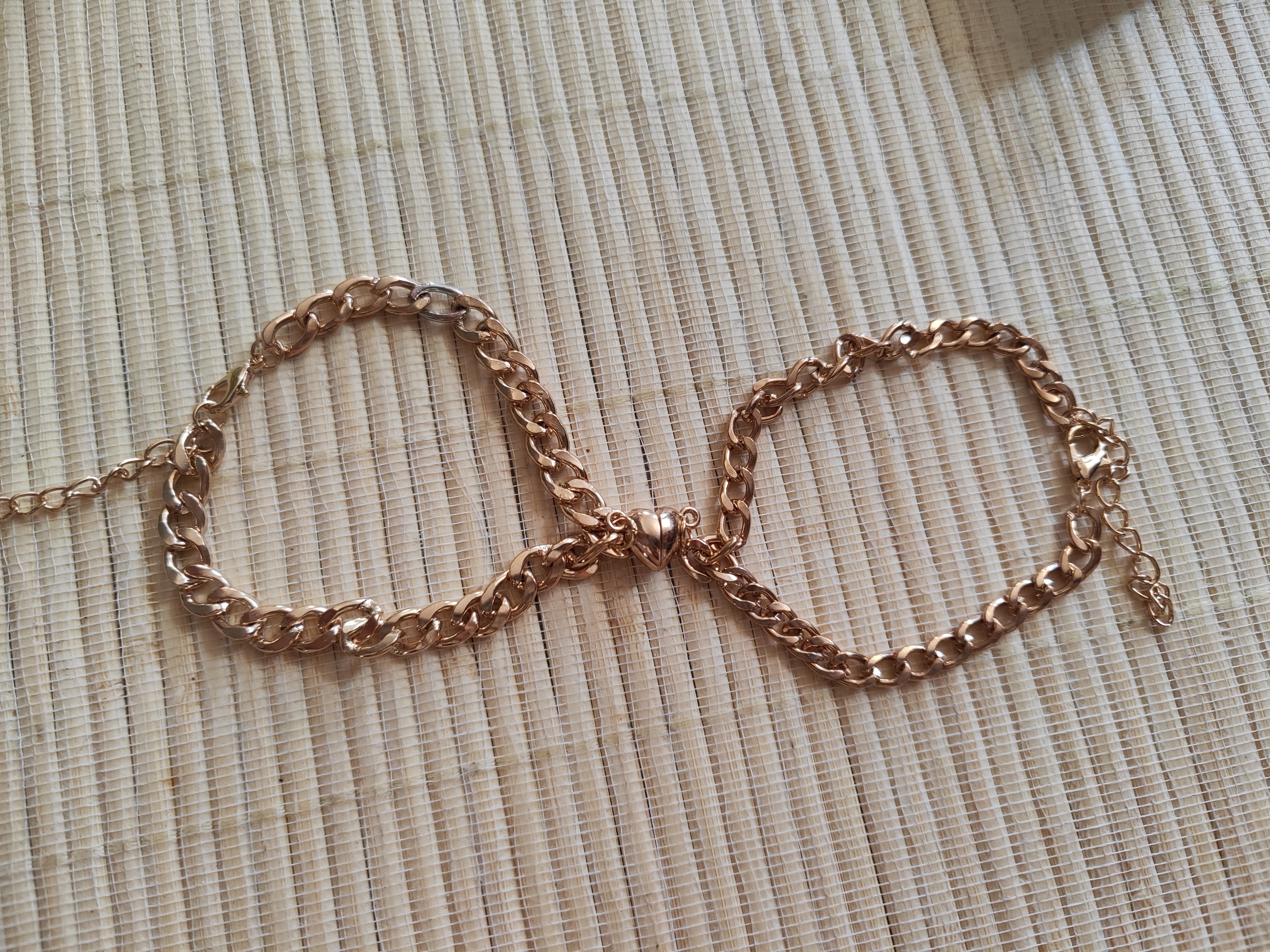 Bracelet moitié coeur acier inoxydable