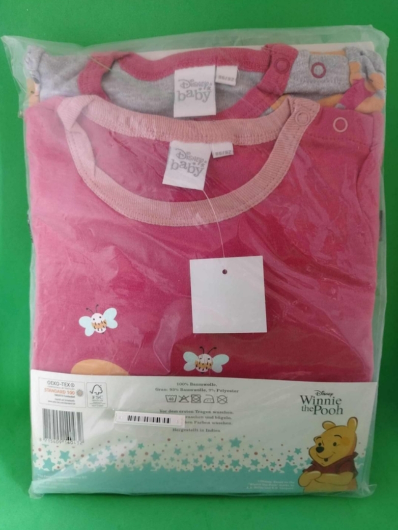Lots de 2 Bodies manche longue Disney (Winnie l'ourson)